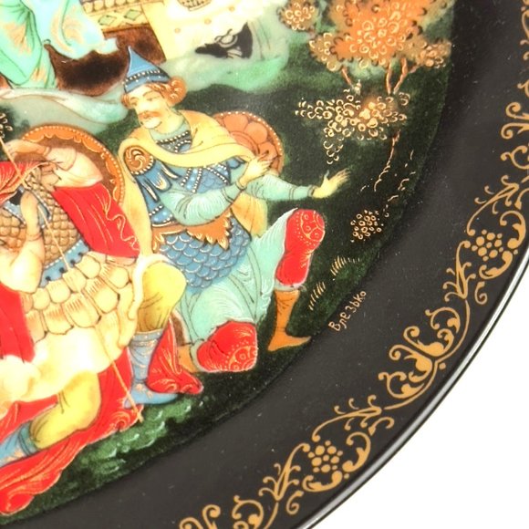 Vintage Russian Legends 1989 Plate Titled "The Golden Cockerel" by Tianex - Picture 7 of 9